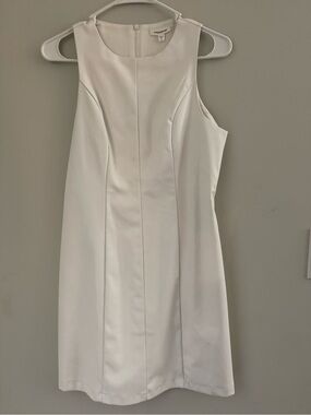 mittoshop White Sleeveless faux leather Dress